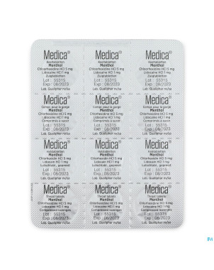 Medica comprimes gorge menthol    36 ud