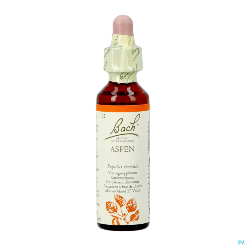 Bach flower remedie 02 aspen   20ml