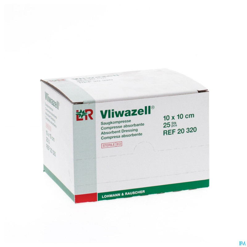 Vliwazell cp sterile    10x10cm 25 20320
