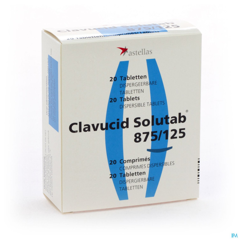Clavucid solutab 875 comp 20 x 875 mg