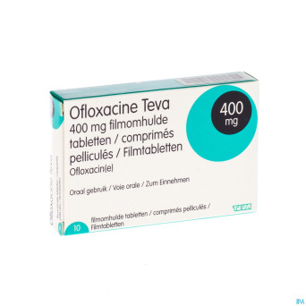 Ofloxacine teva comp enrob. 10 x 400 mg