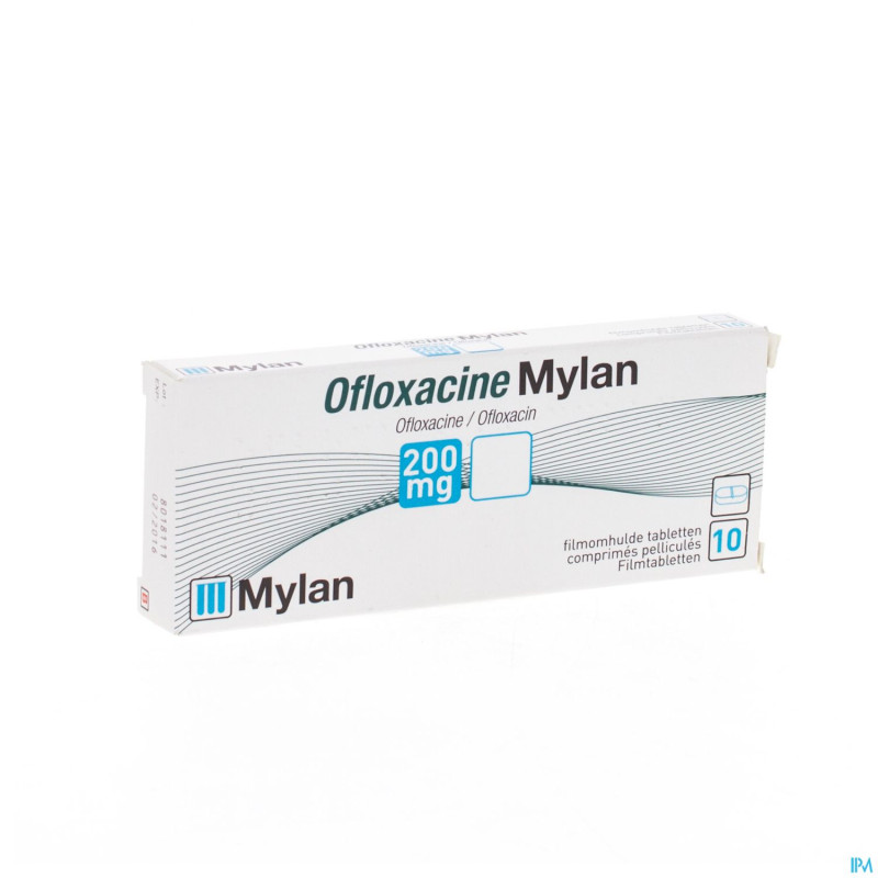Ofloxacine mylan 200 mg comp 10x200mg