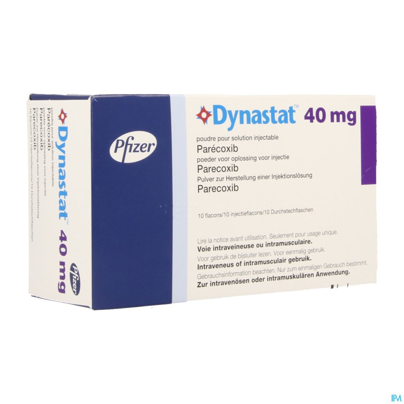 Dynastat 40 mg pulv pr inj 10 fl