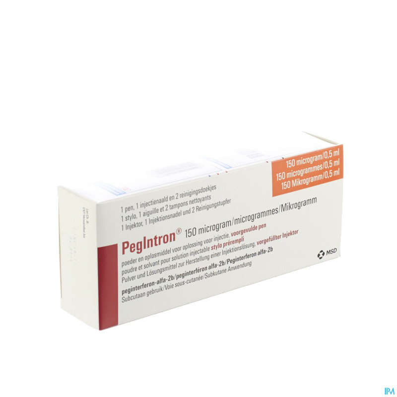 Pegintron 150mcg pen pulv inj 1pen+1aiguil+2ouate