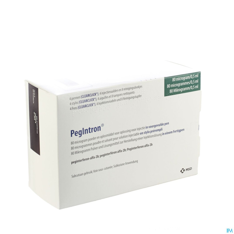 Pegintron  80mcg pen pulv inj 4pen+4aiguil+8ouate