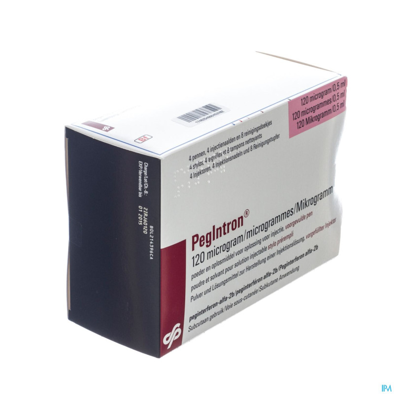 Pegintron 120mcg pen pulv inj 4pen+4aiguil+8ouate