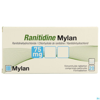 Ranitidine mylan tabl  20 x  75 mg