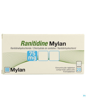 Ranitidine mylan tabl  20 x  75 mg