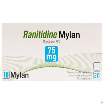 Ranitidine mylan tabl  20 x  75 mg