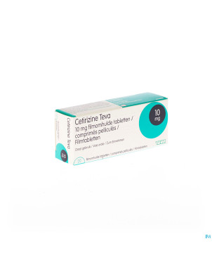 Cetiriteva teva 10 mg comp pell 20 x 10 mg