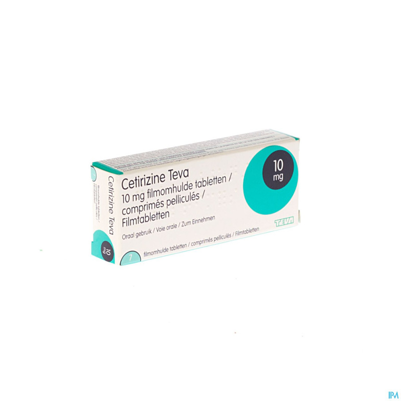 Cetiriteva teva 10 mg comp  7 x 10 mg