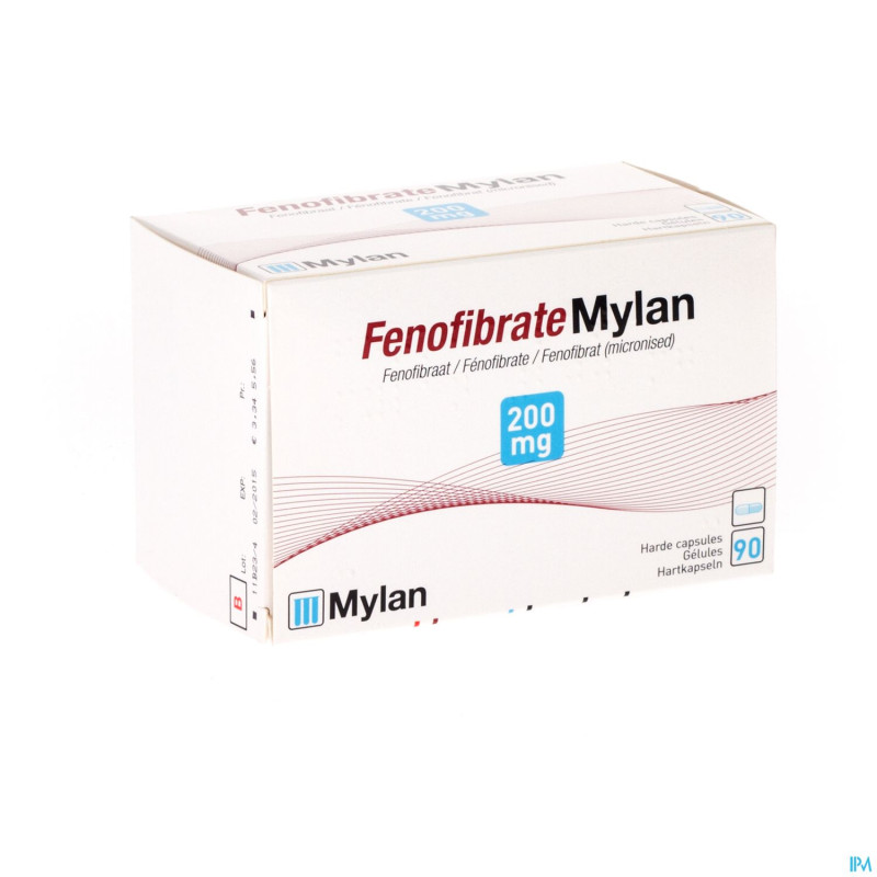 Fenofibrate mylan caps 90 x 200 mg