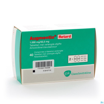 Augmentin retard tabl 40x1g