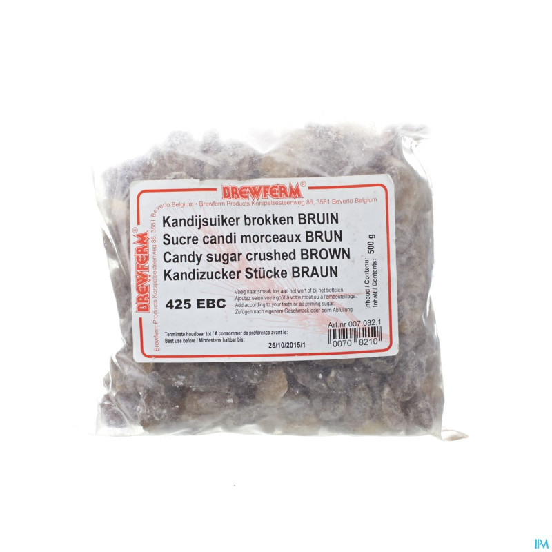 Sucre candi brun morceaux    500g 0070821