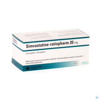 Simvastatine ratiopharm comp 98 x 20 mg