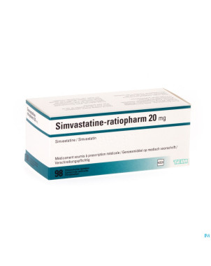 Simvastatine ratiopharm comp 98 x 20 mg