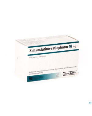 Simvastatine ratiopharm comp 98 x 40 mg