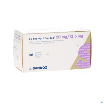 Co enalapril sandoz tabl 98x20/12,5mg