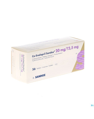 Co enalapril sandoz tabl 56x20/12,5mg