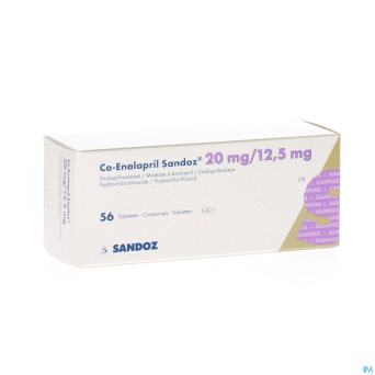 Co enalapril sandoz tabl 56x20/12,5mg