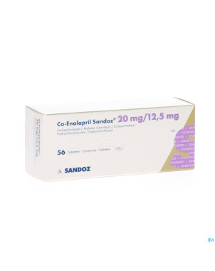 Co enalapril sandoz tabl 56x20/12,5mg