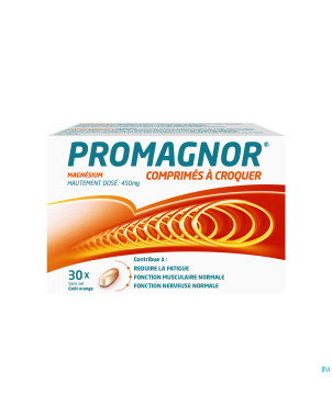 Promagnor citron s/sucre   comp a croquer 30x450mg