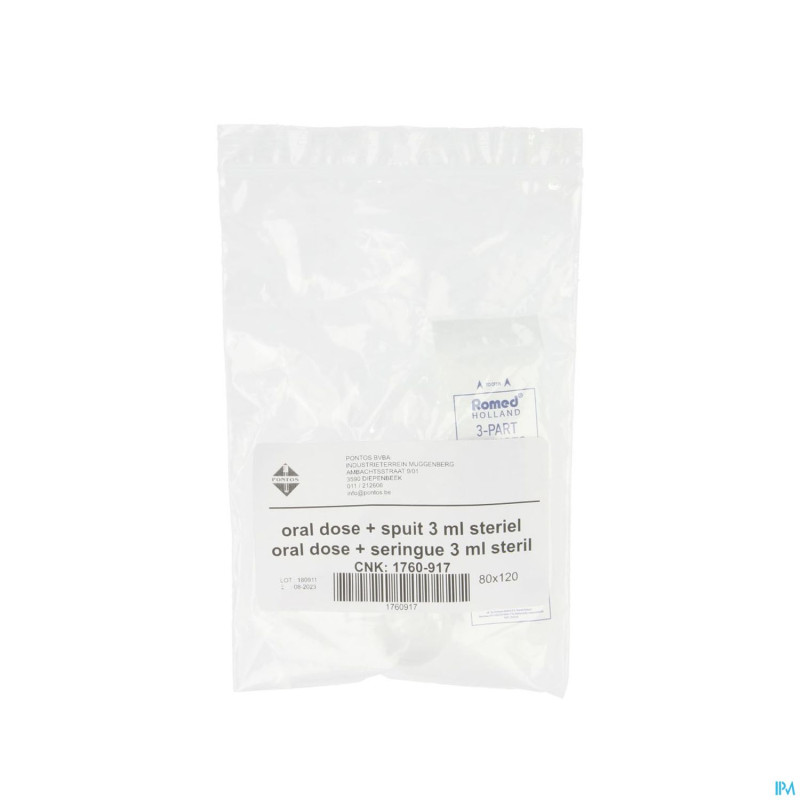 Oral dose plastique    pontos