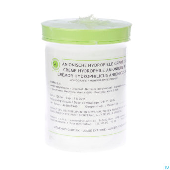 Creme hydrophile anionique ftm    1kg pannoc