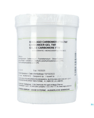 Gel de carbomere ftm    1kg pannoc