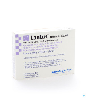 Lantus cartouche patroon 5x300 u/3ml