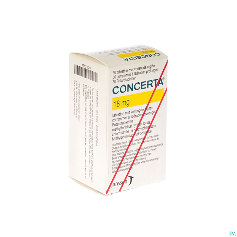 Concerta tabl 30 x 18 mg