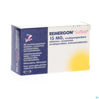 Remergon sol tabl 15 mg comp 30 x 15 mg
