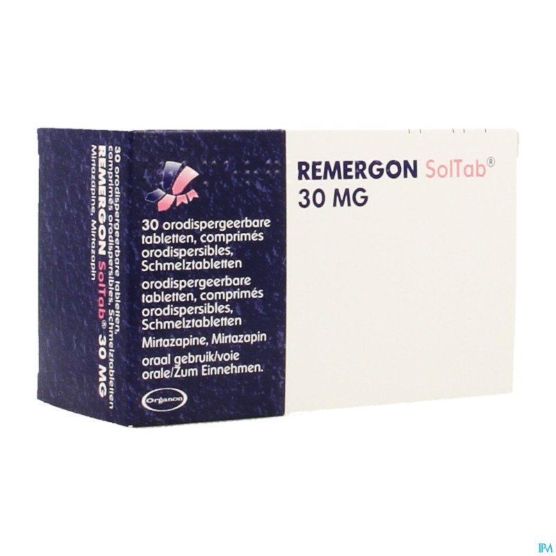 Remergon sol tabl 30 mg comp 30 x 30 mg