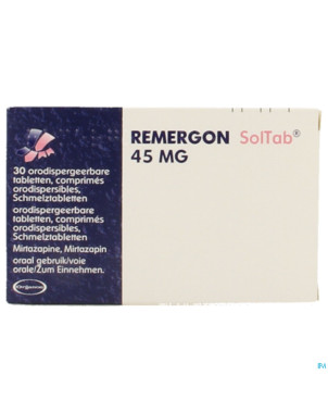 Remergon sol tabl 45 mg comp 30 x 45 mg