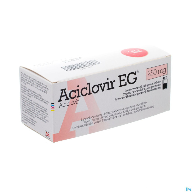 Aciclovir eg 250 mg pulv sol iv inf fl 10