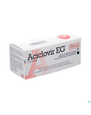 Aciclovir eg 250 mg pulv sol iv inf fl 10