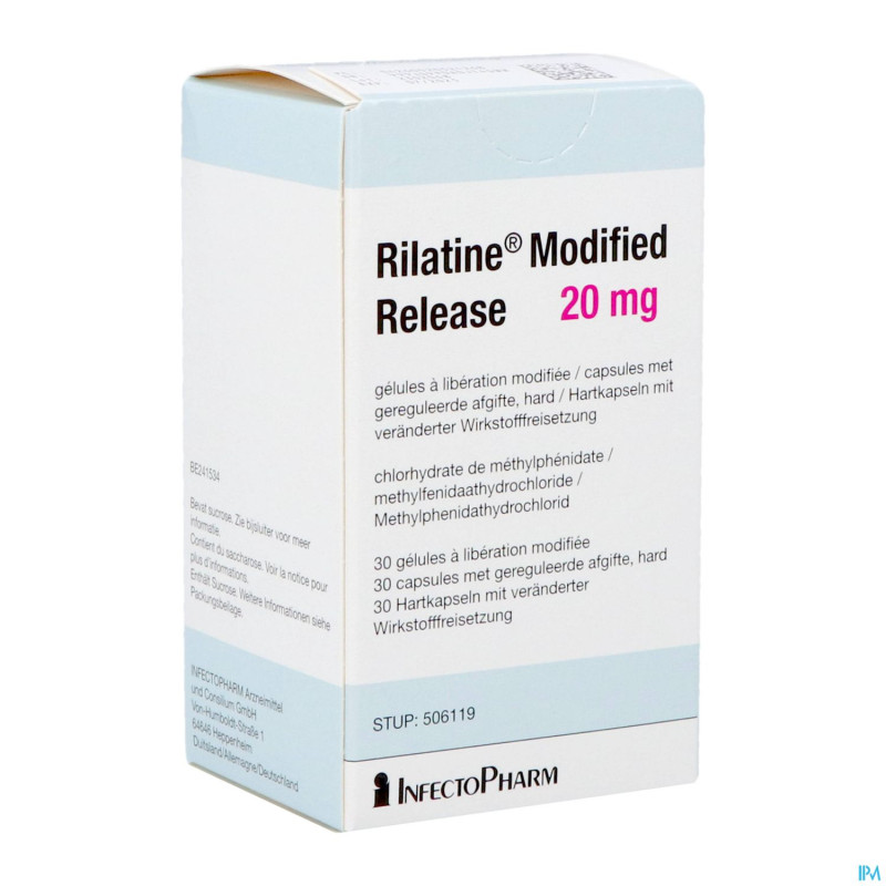 Rilatine modified release 20 mg caps  30x20mg