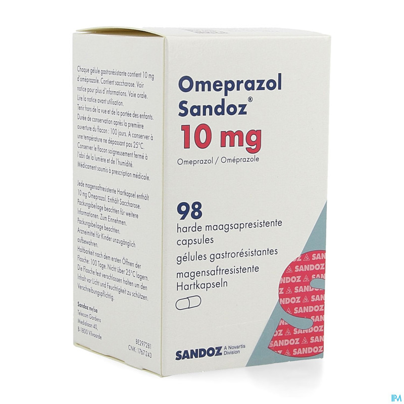 Omeprazol sandoz caps enter 98 x 10 mg