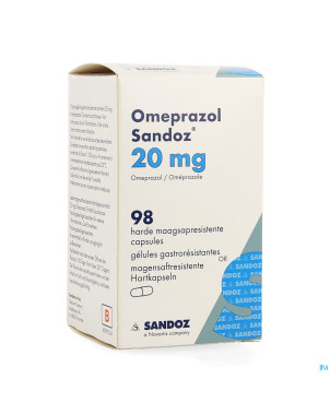 Omeprazol sandoz caps enter 98 x 20 mg
