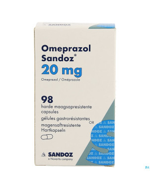 Omeprazol sandoz caps enter 98 x 20 mg