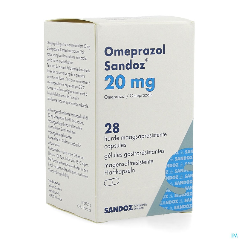 Omeprazol sandoz caps enter 28 x 20 mg