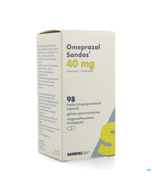 Omeprazol sandoz caps enter 98 x 40 mg