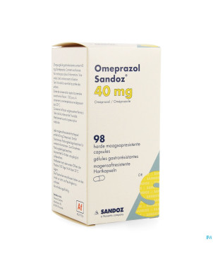 Omeprazol sandoz caps enter 98 x 40 mg