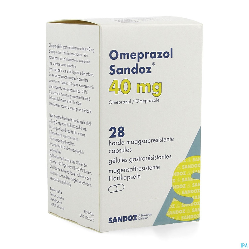 Omeprazol sandoz caps enter 28 x 40 mg