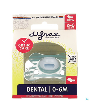 Difrax sucette silicone mini-dental    0-6m 799