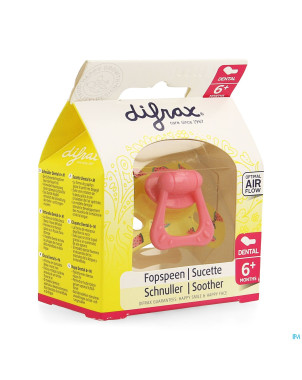 Difrax sucette silicone dental avec anneau 6m+ 800