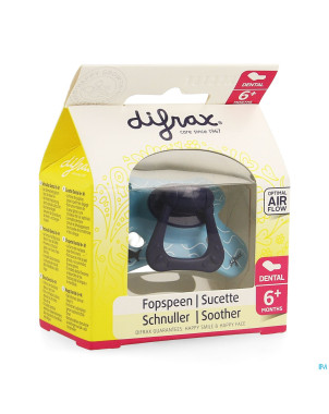 Difrax sucette silicone dental avec anneau 6m+ 800