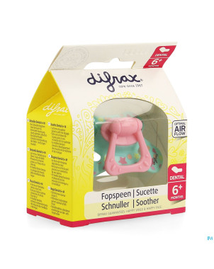 Difrax sucette silicone dental avec anneau 6m+ 800