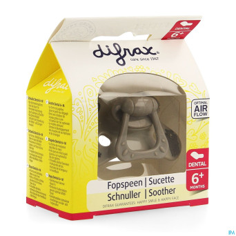 Difrax sucette silicone dental avec anneau 6m+ 800