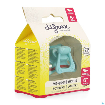 Difrax sucette silicone dental avec anneau 6m+ 800